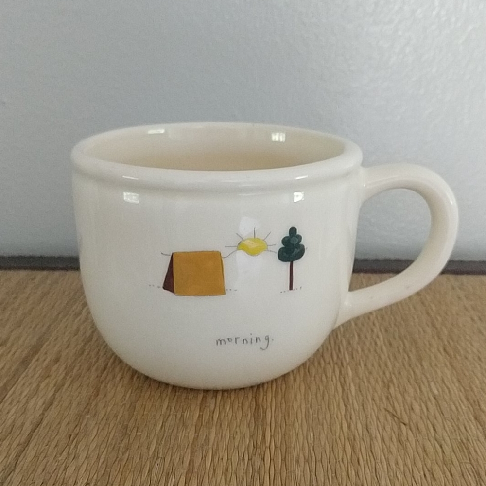 Camping Morning Ceramic Mug by Beth Mueller